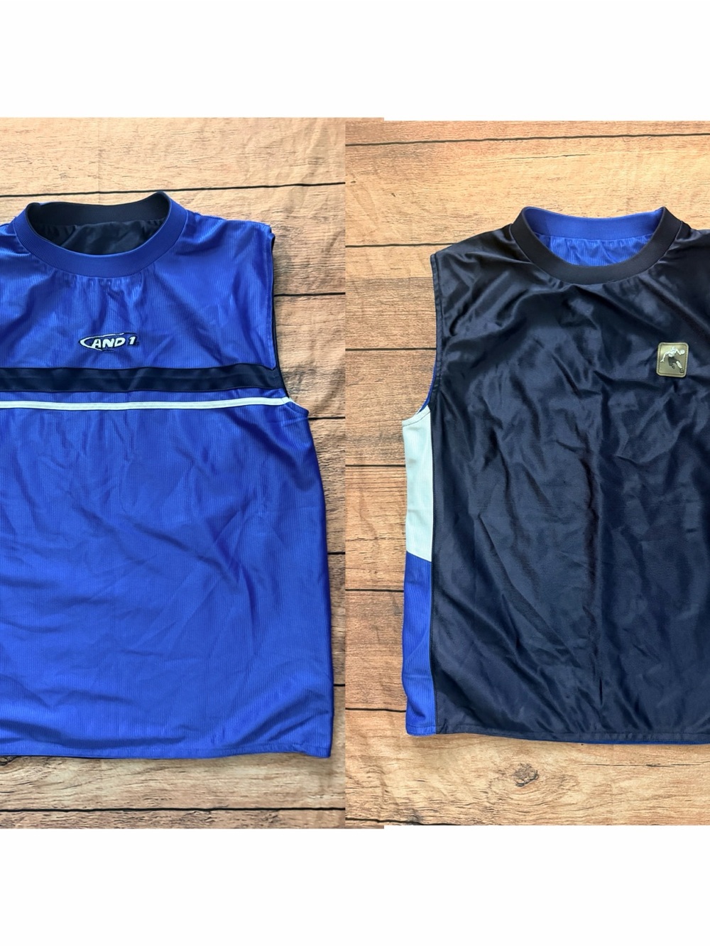 Vintage Y2K Kids Size L (14/16) And1 Reversible Blue Tank Jersey